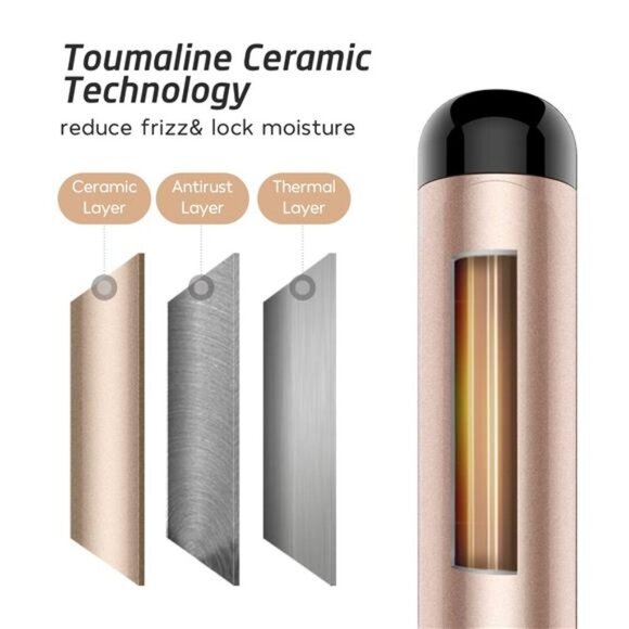 2 Inch Curling Iron Large Barrel, Long Barrel Curling Wand Dual Voltage, Ceramic - Picture 3 of 7